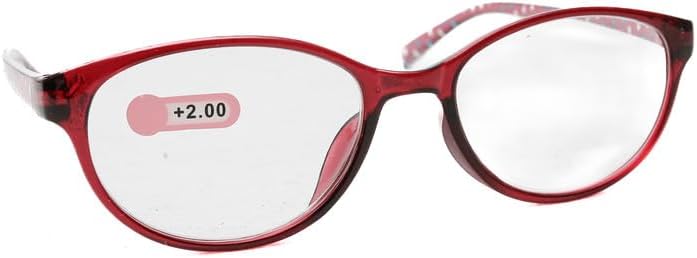 Daiso Wellington Pindot Reading Glasses - Plus 2.0 - Red - Image 3